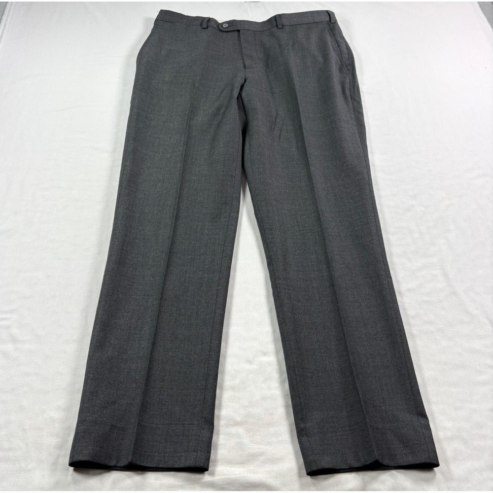 Suitsupply Wool Pants Mens 34x30 Gray Vitale Barberis Canonico Dress Slacks